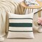 Set of 2 Dark Green Boho Throw Pillow Covers 18x18 Inch, Vintage Forest Green Decorative Cushion Cases for Couch, Sofa, Bed, Modern Farmhouse Living Room Decor